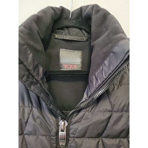 Tumi Men's Puffer Vest Zipper Pockets Black Small - Picture 2 of 11